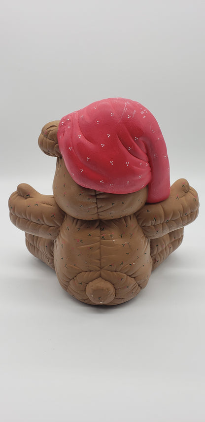 Vintage Ceramic Christmas Teddy Bear