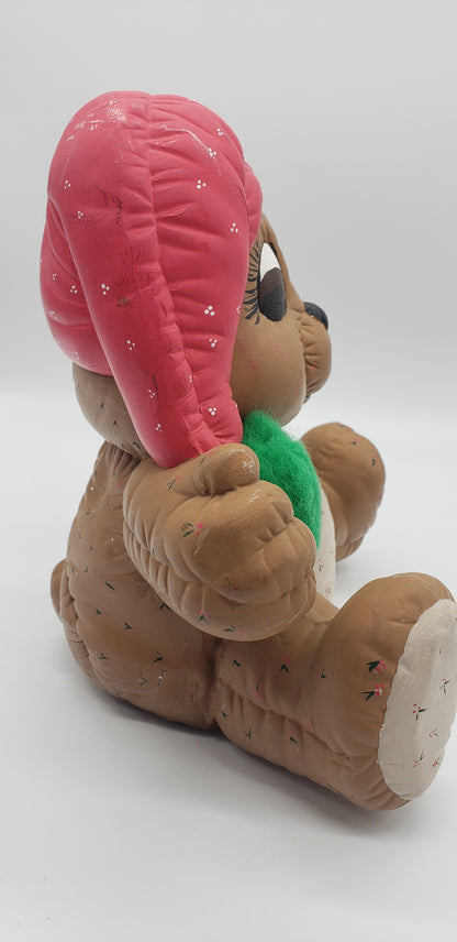 Vintage Ceramic Christmas Teddy Bear