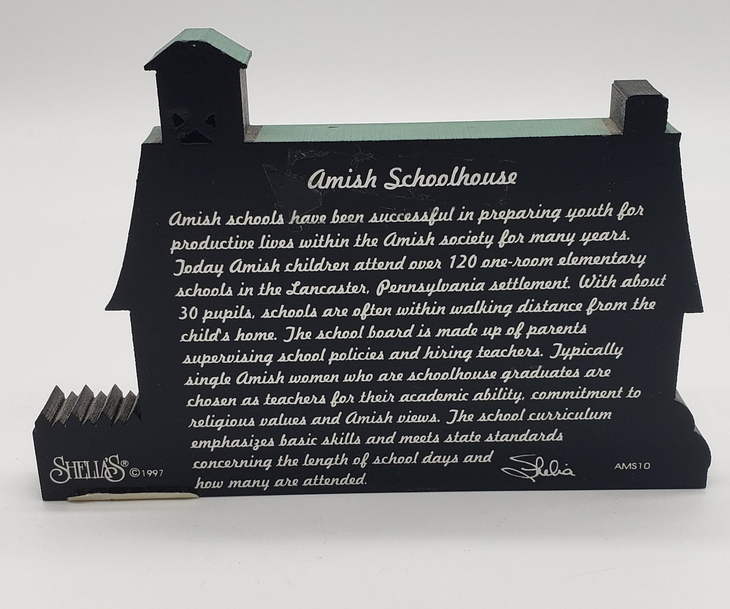 Amish Schoolhouse Shelia's Collectibles 1997 AMS10