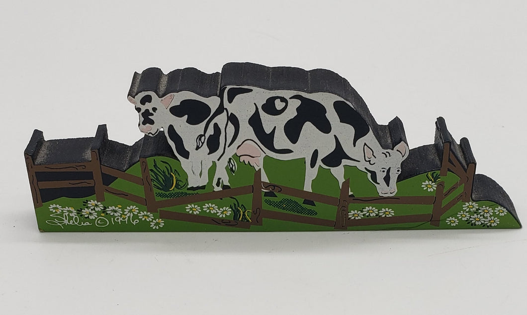 Cows in Field Shelia's 1996 Shelf Sitter