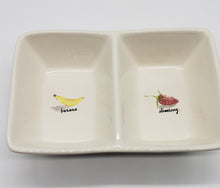 Load image into Gallery viewer, Rae Dunn Artisan Collection Banana and Strawberry Divided Tray
