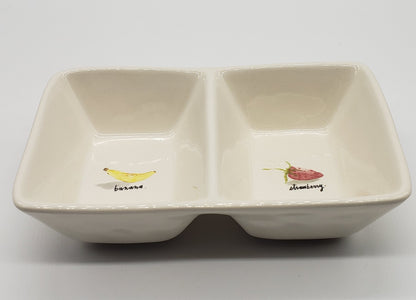 Rae Dunn Artisan Collection Banana and Strawberry Divided Tray