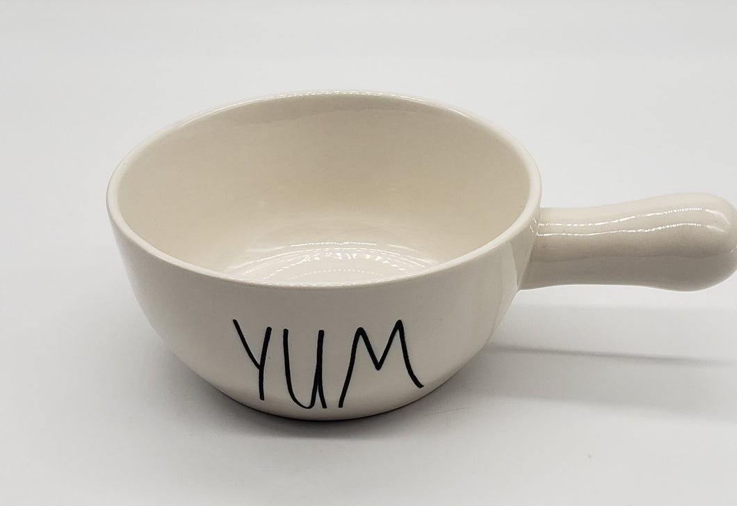 Rae Dunn Yum Soup Bowl with handle