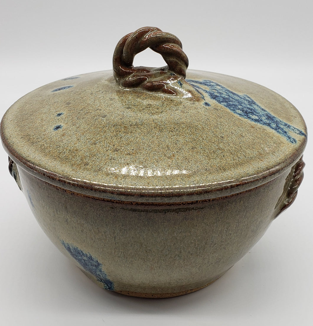 Mud Puppy Pottery lidded bowl