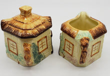 Load image into Gallery viewer, Keele Street Pottery Thatched Cottage cream and sugar
