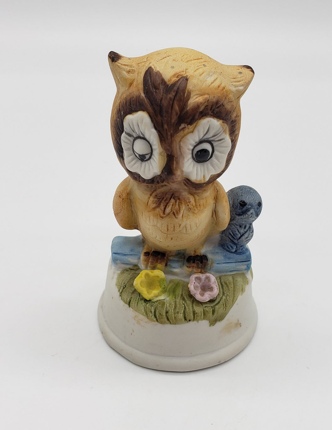 Owl Figurine on log