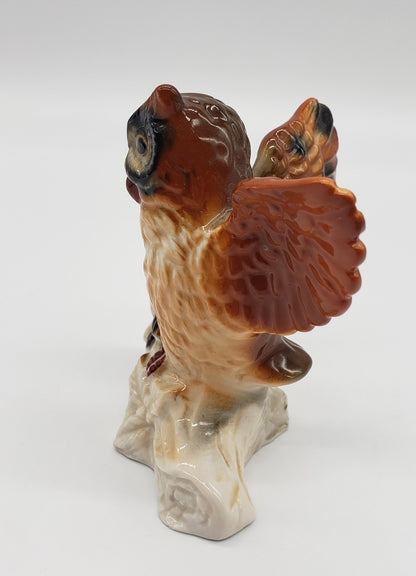 Owl Figurine - Mother and baby owl