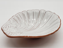 Load image into Gallery viewer, Loneoak &amp; Co Pottery Sea Shell Shaped Terracotta with White Glaze Bowl Dish
