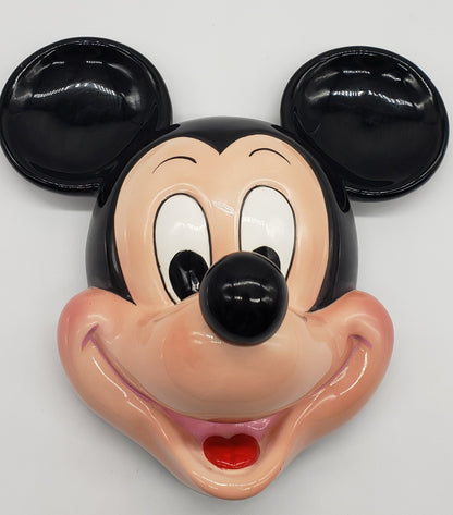 Ceramic Disney Mickey Mouse Figural 3-D Face wall hanging