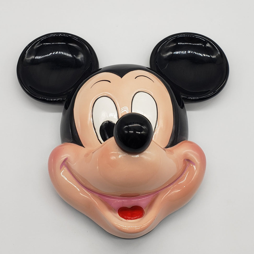Ceramic Disney Mickey Mouse Figural 3-D Face wall hanging