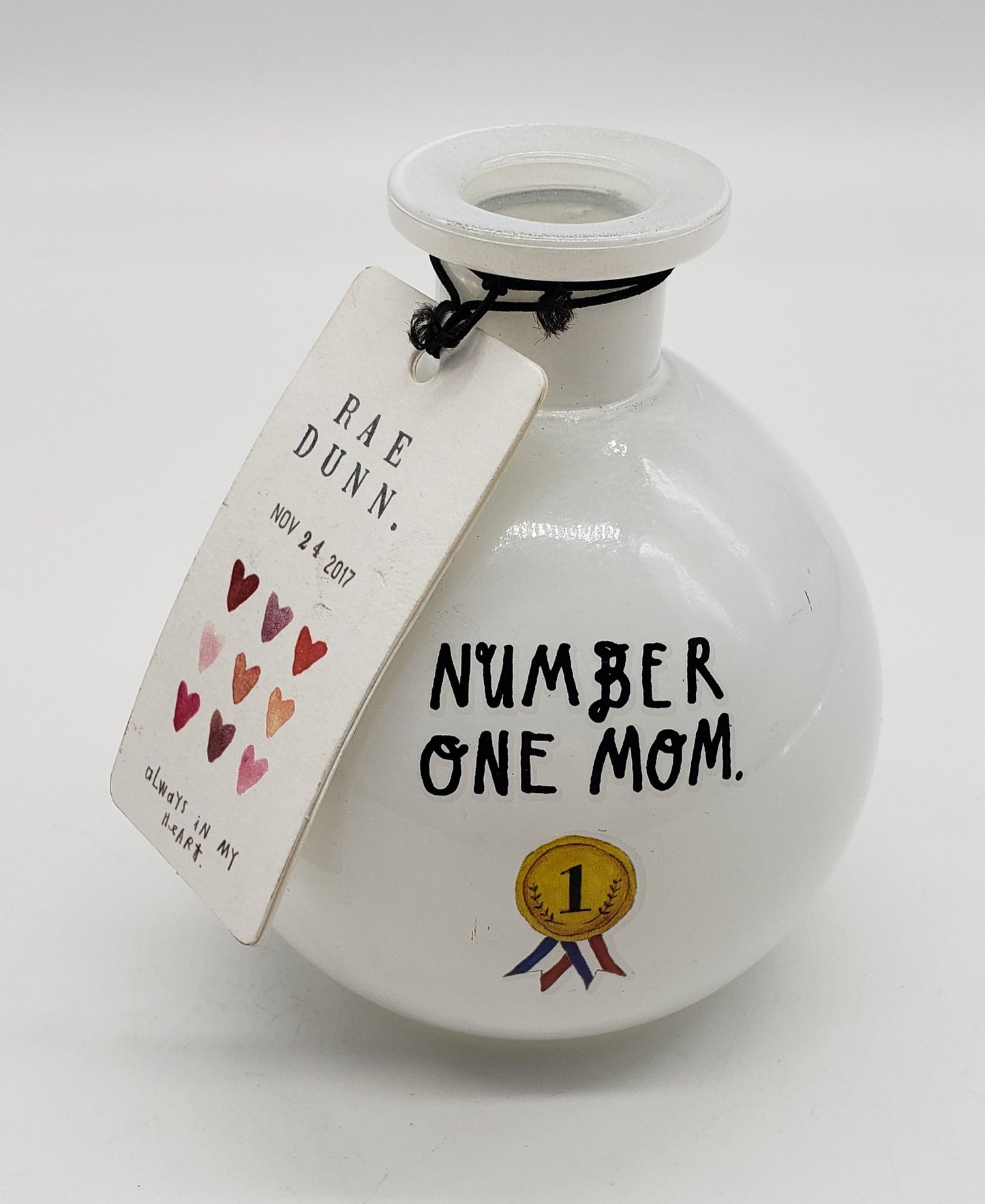 Rae Dunn Number One Mom Bud Vase