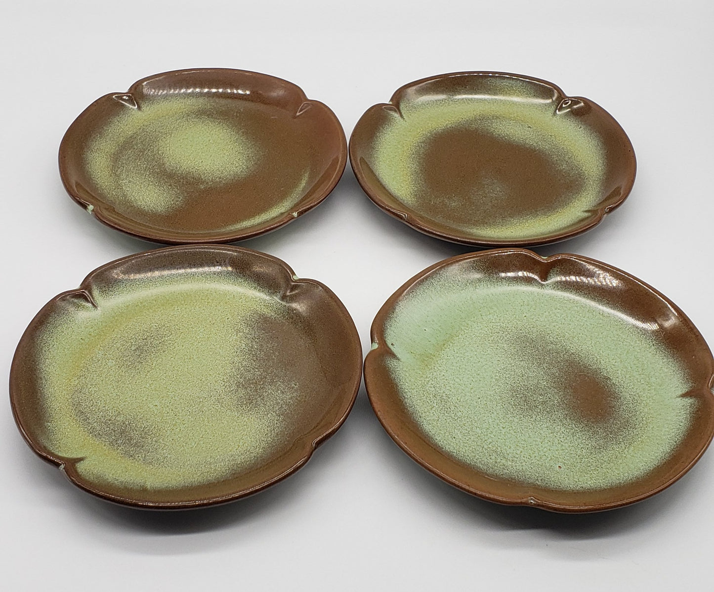 Frankoma Set of 4 - Prairie Green Dessert Plate