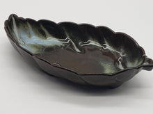 Load image into Gallery viewer, Frankoma Brown Satin Pottery Leaf Trinket Dish 225
