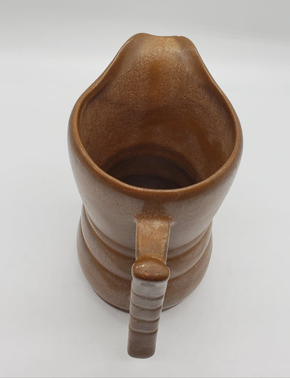 Frankoma Pottery Pitcher Fawn Brown Vintage 26D