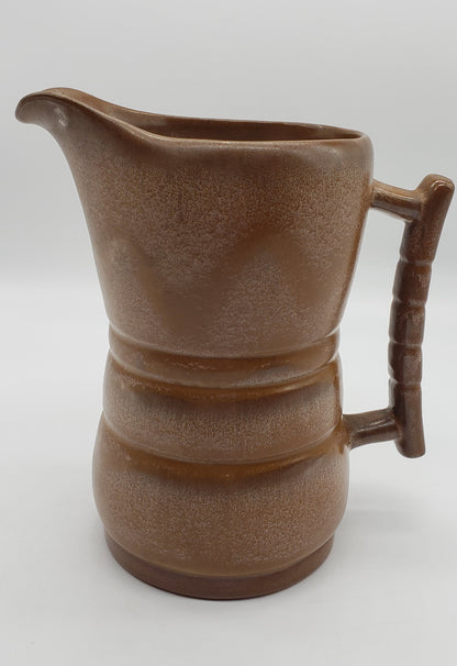 Frankoma Pottery Pitcher Fawn Brown Vintage 26D