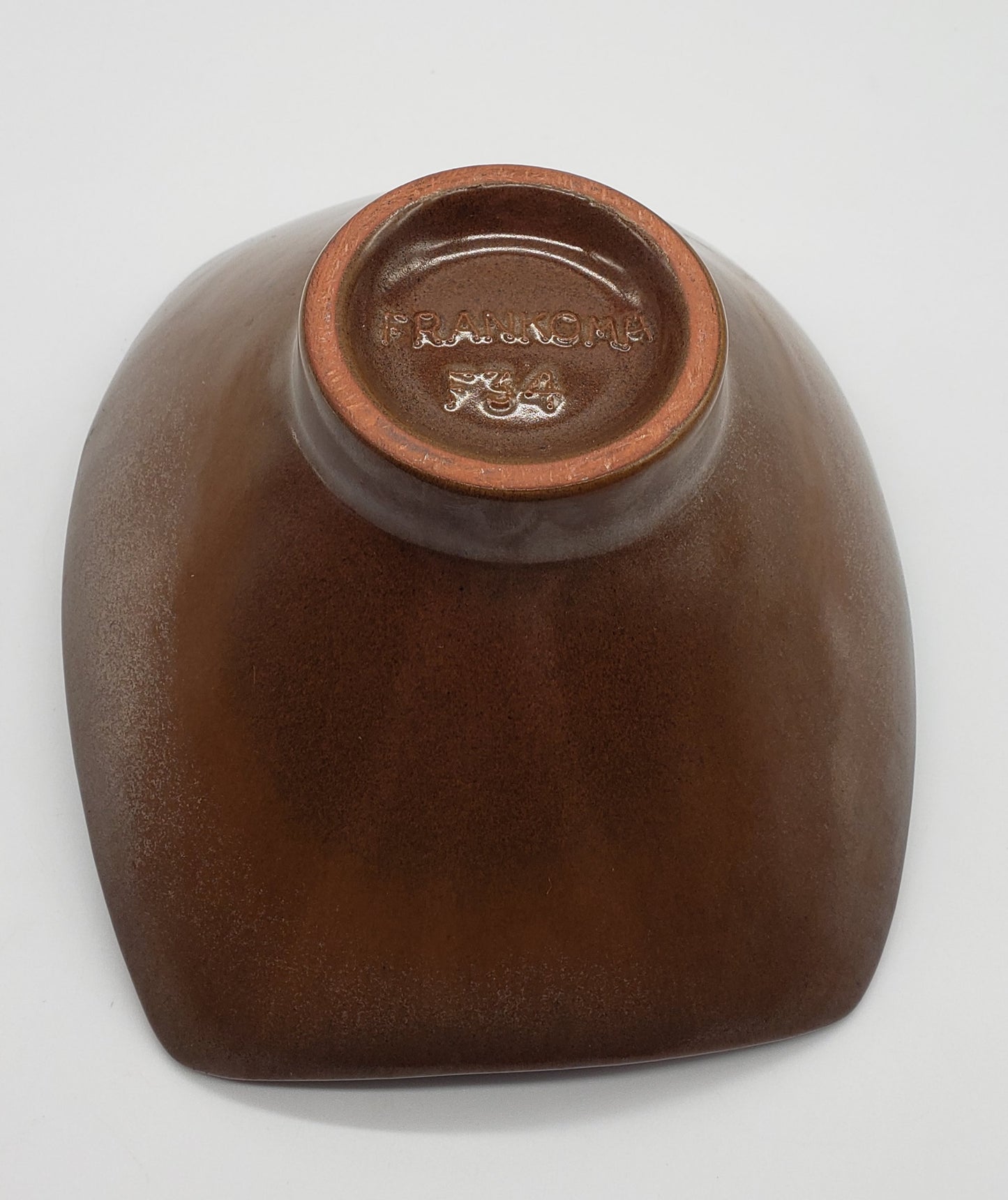 FRANKOMA Asian Inspired Bowl Satin Brown Glaze #F34