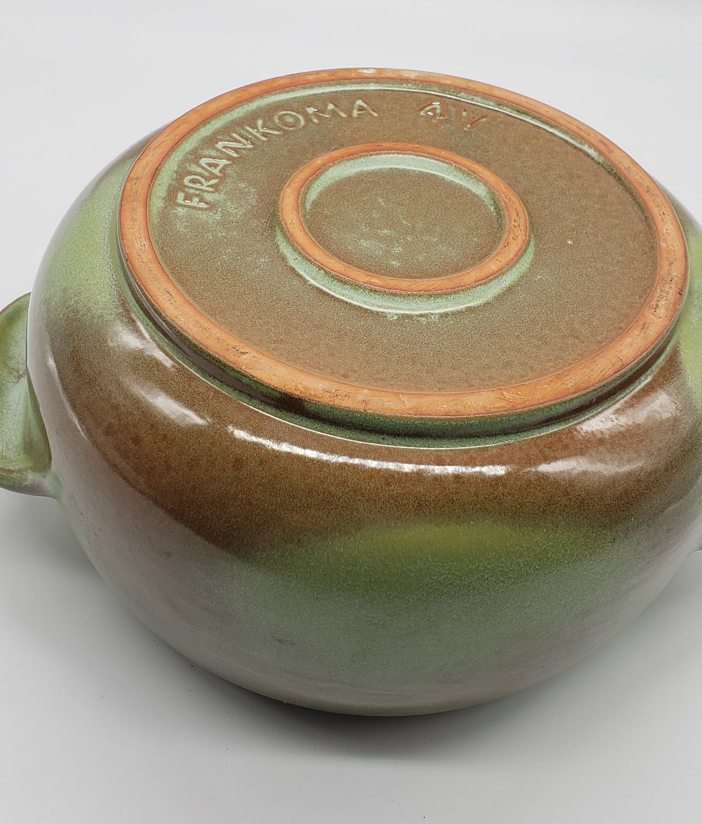 Frankoma Gean Pot / Casserole Pot Green - 4V (no lid)