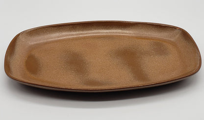 Frankoma Platter #6P Shallow Brown Satin