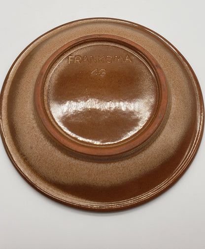 Frankoma Luncheon Plates Lazybones Satin Brown 4G