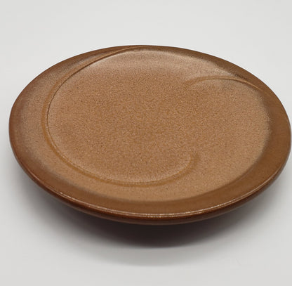 Frankoma Luncheon Plates Lazybones Satin Brown 4G