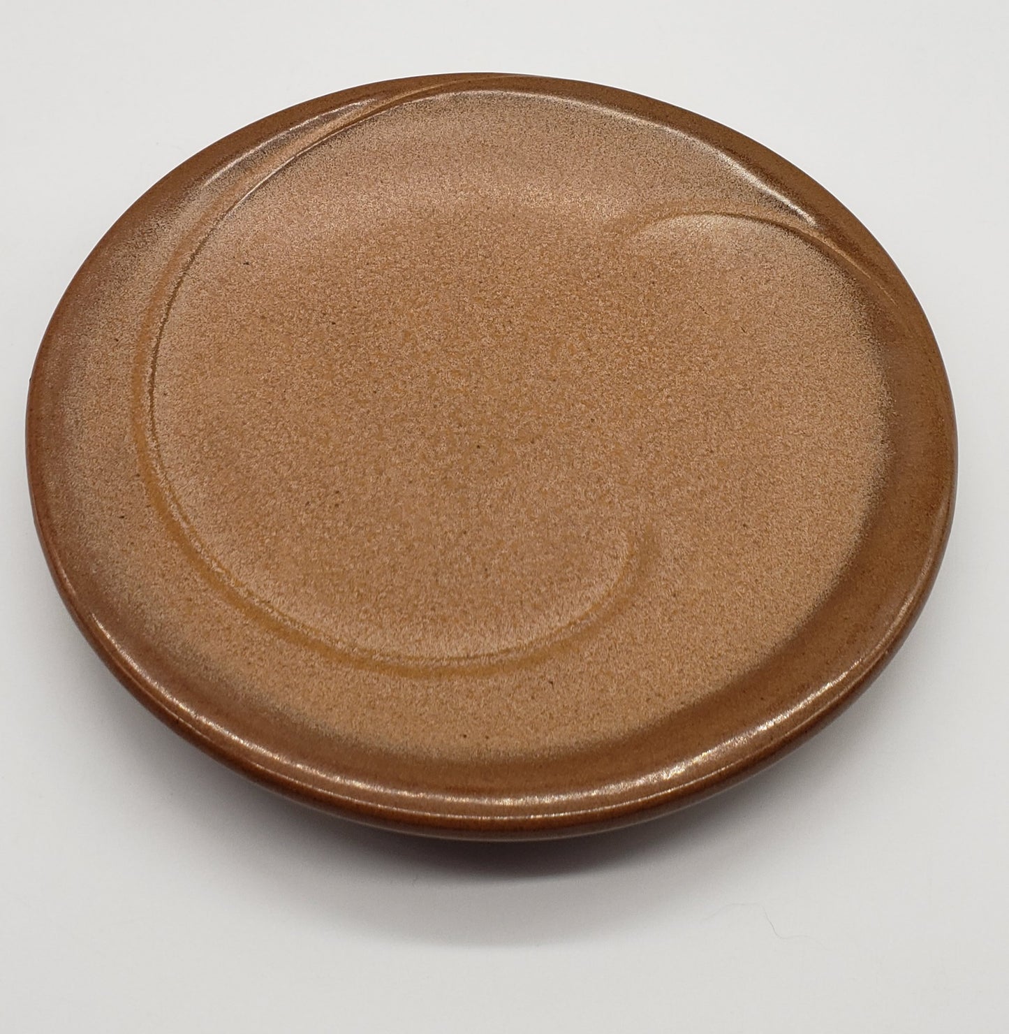 Frankoma Luncheon Plates Lazybones Satin Brown 4G