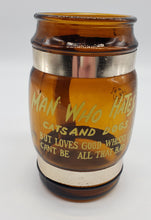 Load image into Gallery viewer, Siesta Ware Amber Glass Barware Barrel Mugs w/ Wooden Handle
