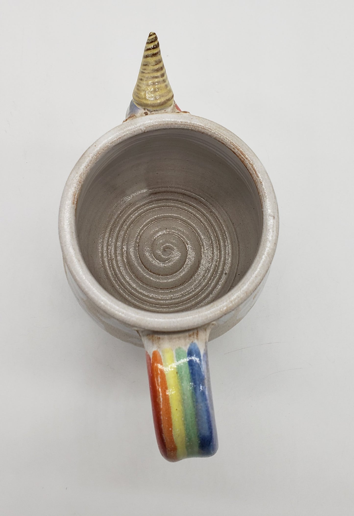 Mudworks Handmade Elwood Rainbow Unicorn Stoneware Mug Cup