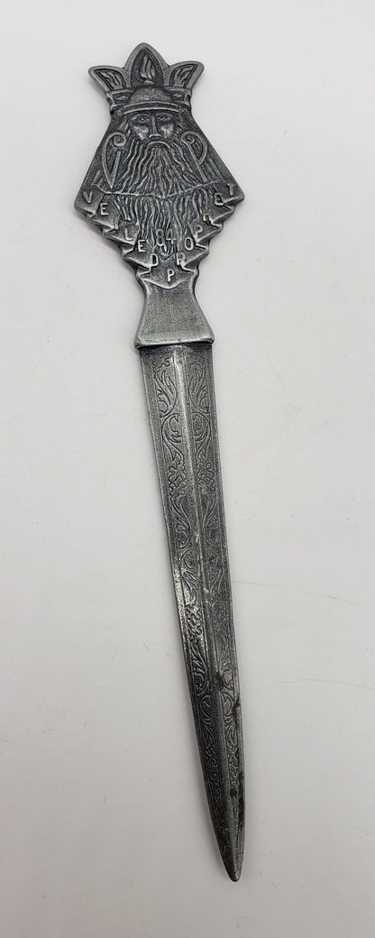 Veiled Prophet St. Louis Pewter Letter Opener and Holder 1984