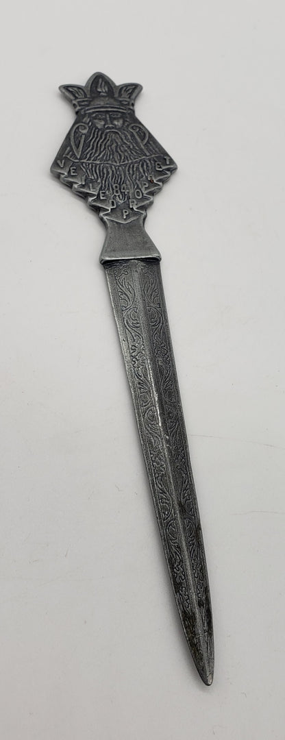 Veiled Prophet St. Louis Pewter Letter Opener and Holder 1984