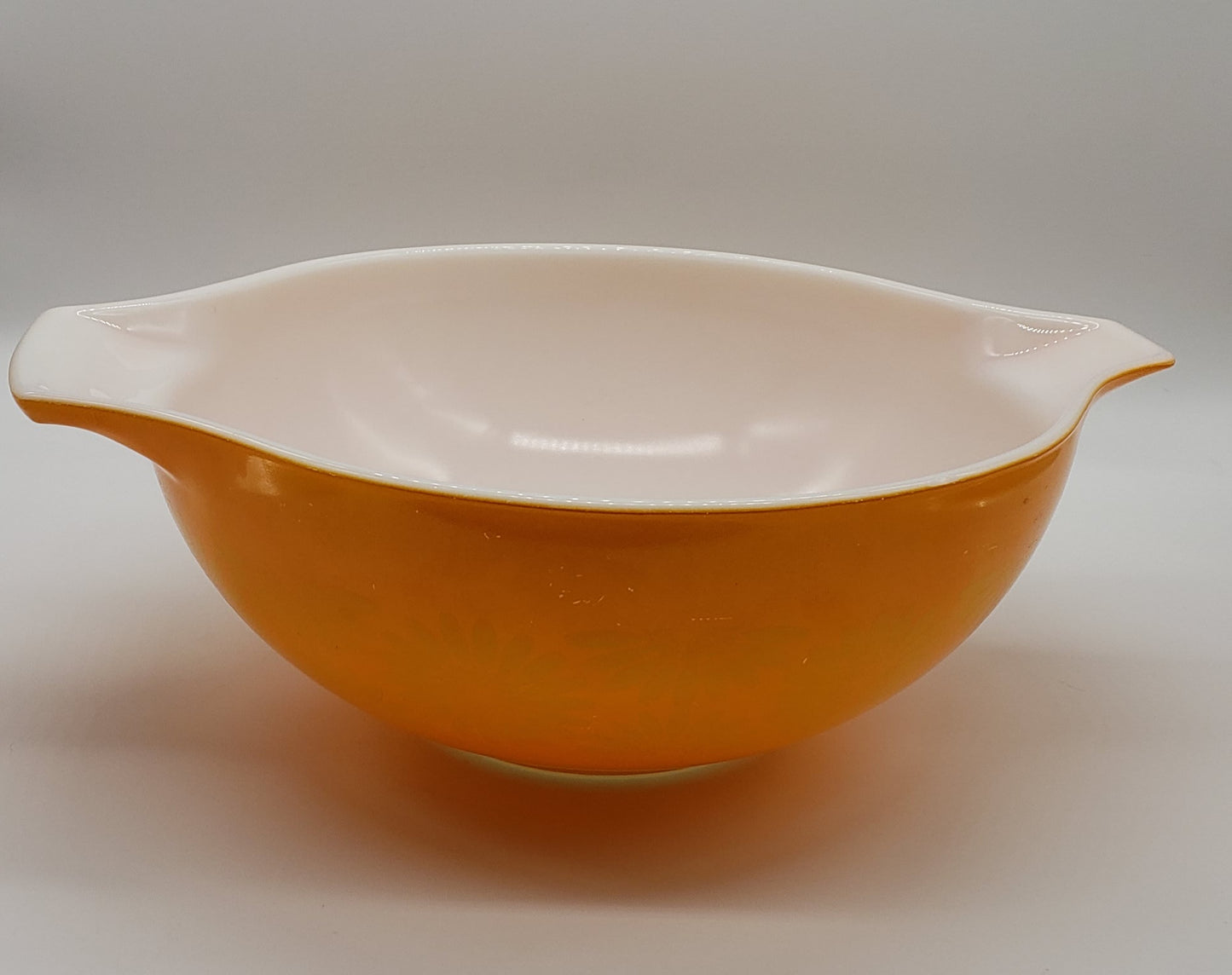 Pyrex 444 Orange Yellow Daisy Sunflower Cinderella Mixing Bowl