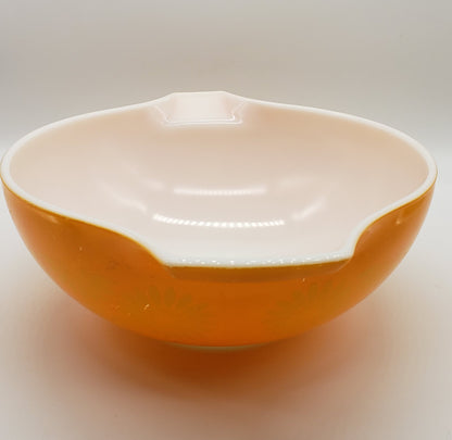 Pyrex 444 Orange Yellow Daisy Sunflower Cinderella Mixing Bowl