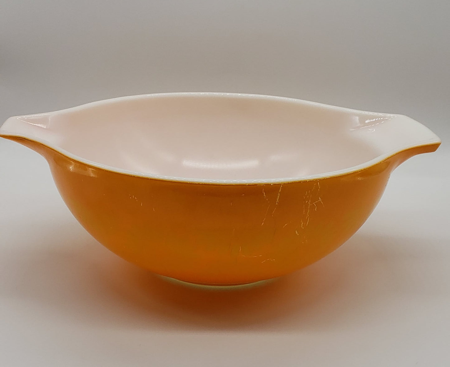 Pyrex 444 Orange Yellow Daisy Sunflower Cinderella Mixing Bowl