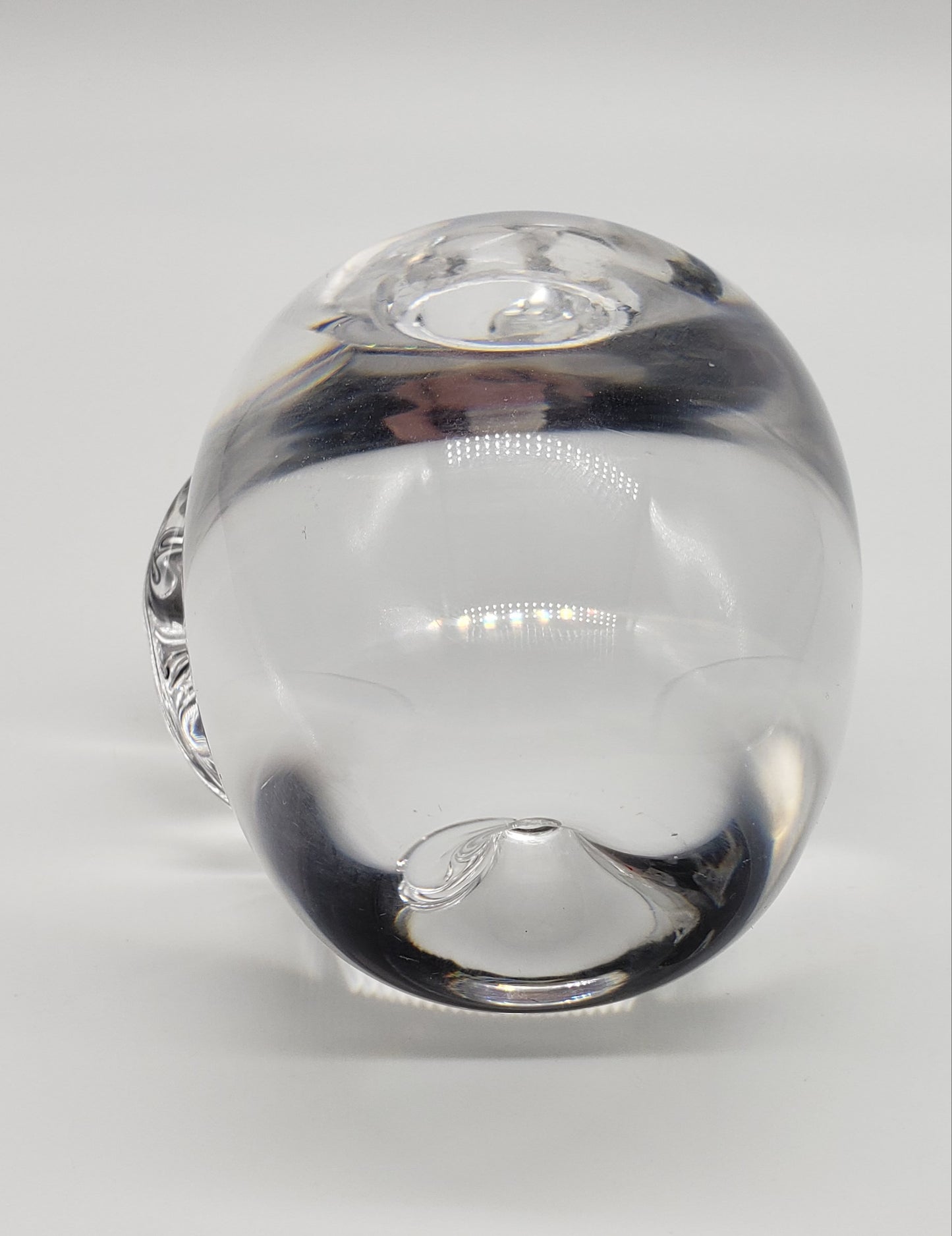 Clear Glass Apple Shape Paperweight