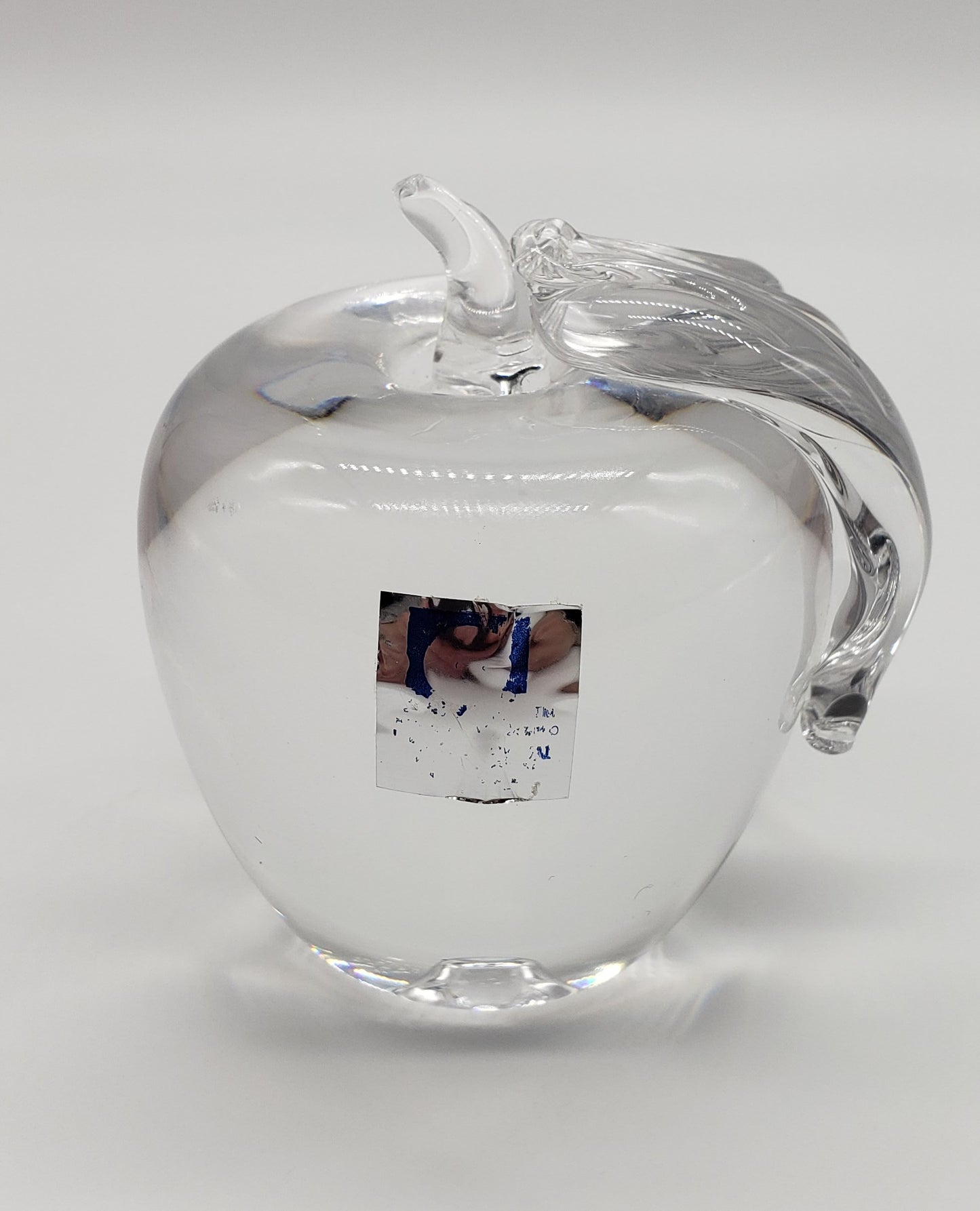 Clear Glass Apple Shape Paperweight