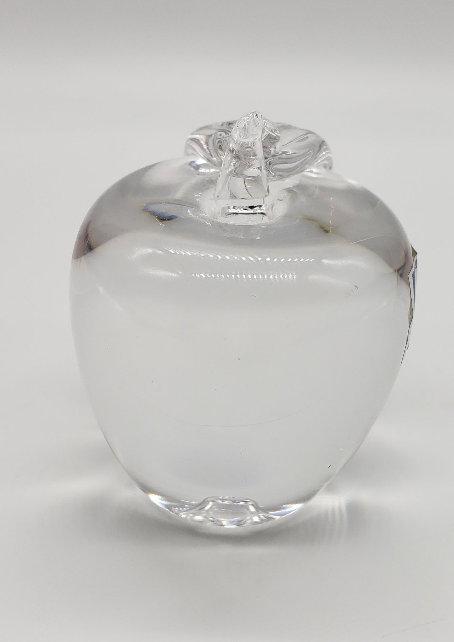 Clear Glass Apple Shape Paperweight