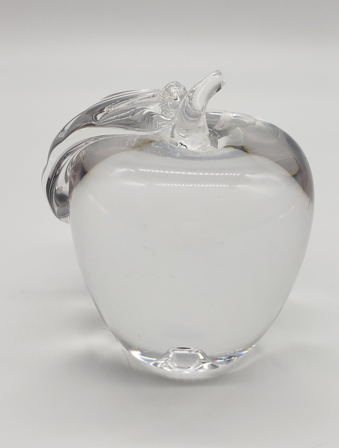 Clear Glass Apple Shape Paperweight