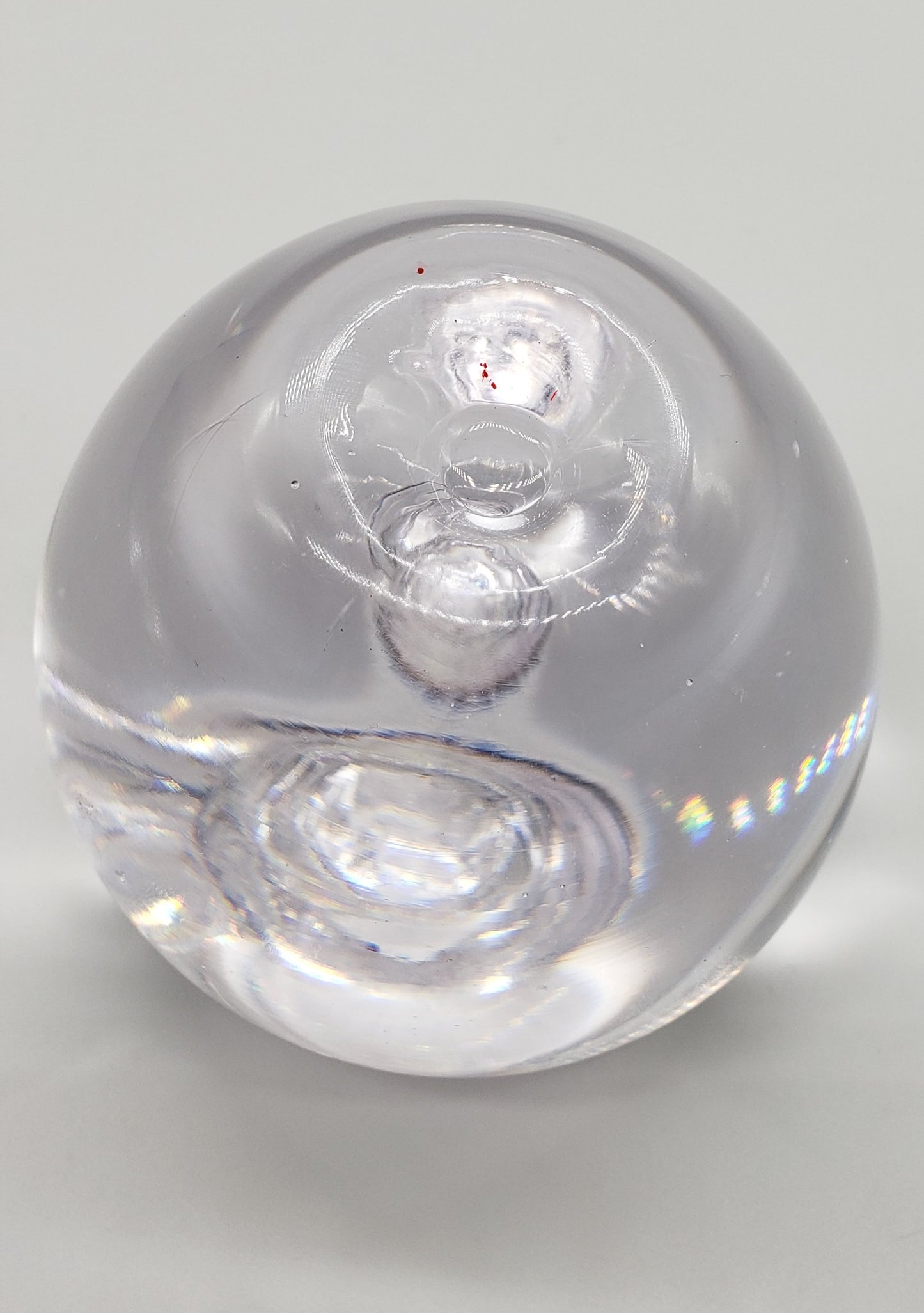 Clear Glass Apple Shape Paperweight