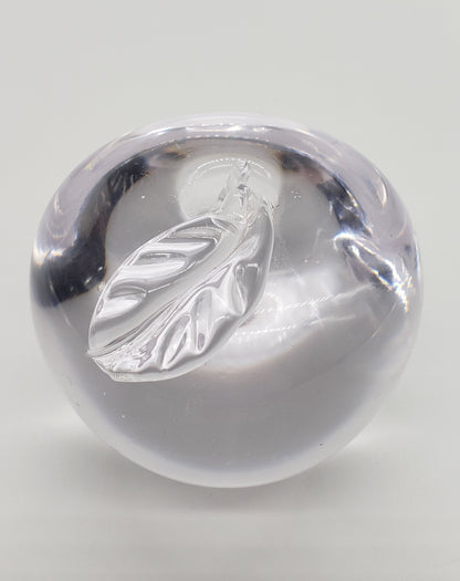 Clear Glass Apple Shape Paperweight