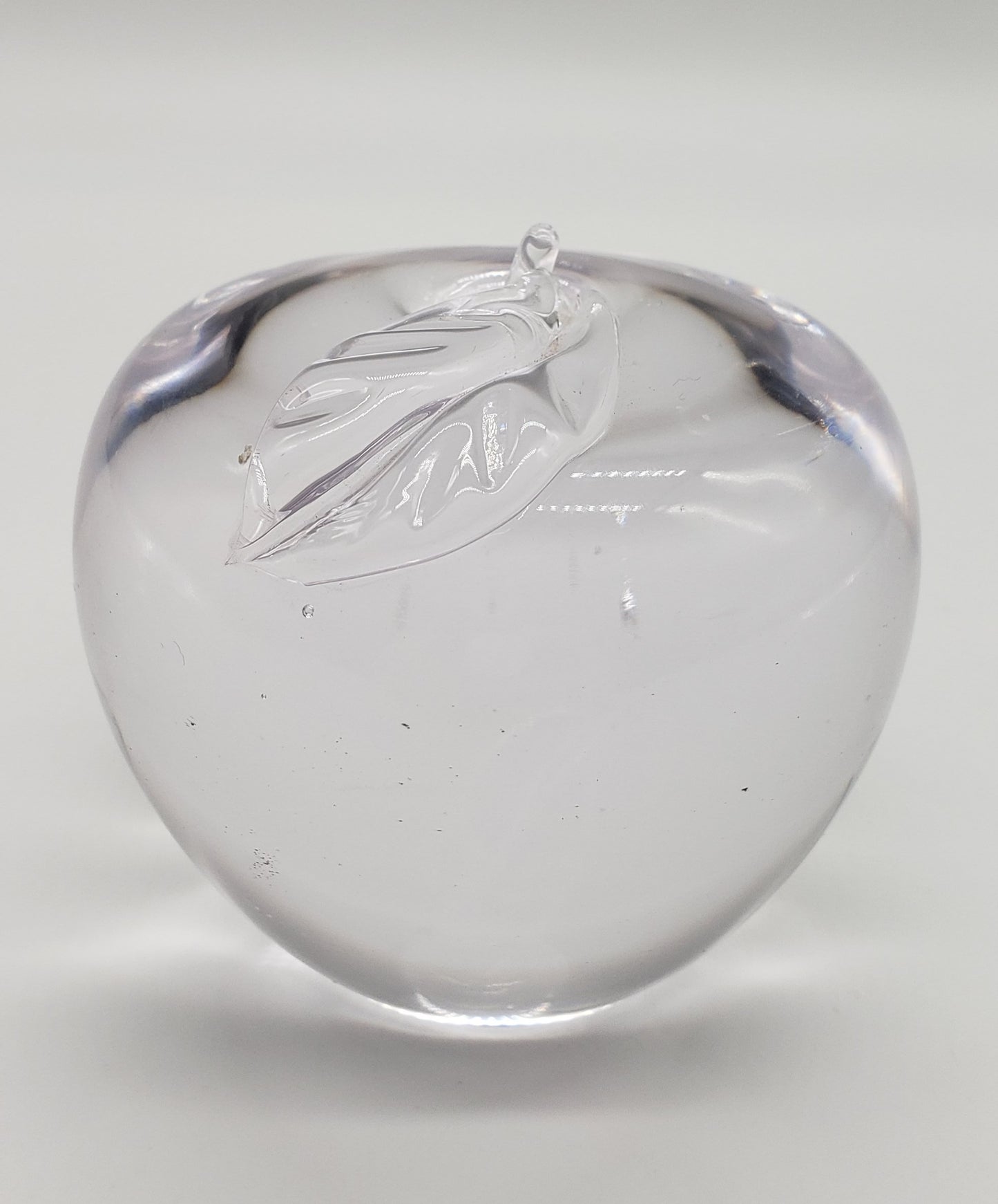 Clear Glass Apple Shape Paperweight