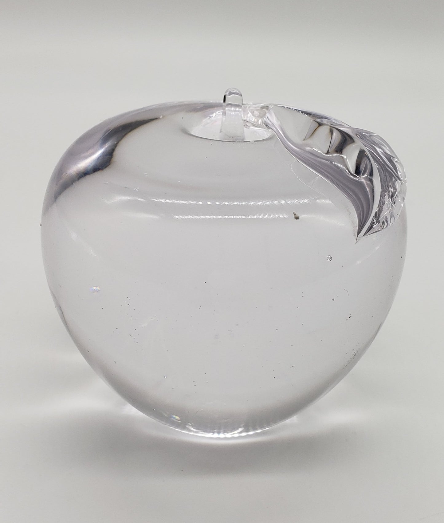 Clear Glass Apple Shape Paperweight