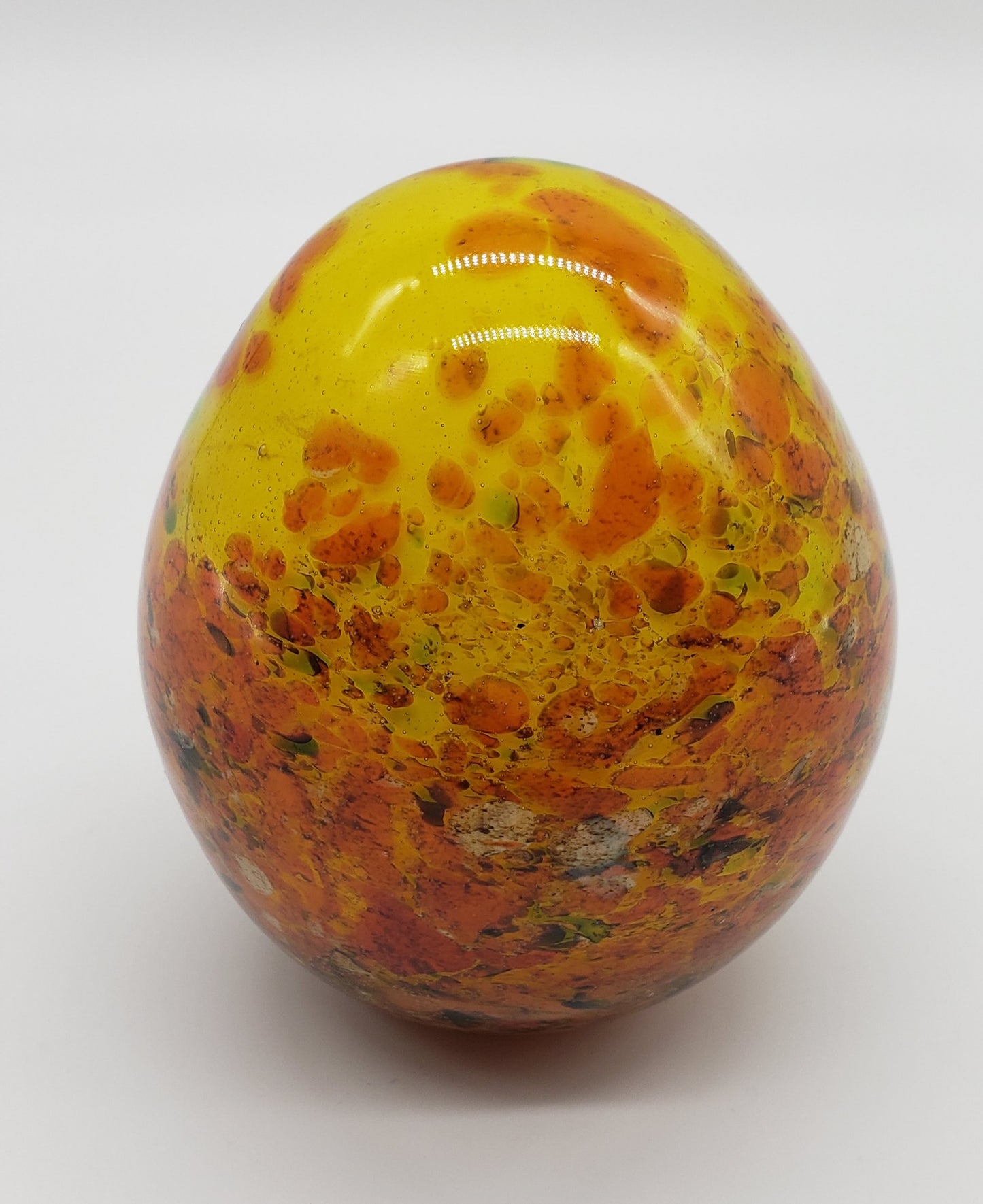 Felina colorful glass egg paperweight