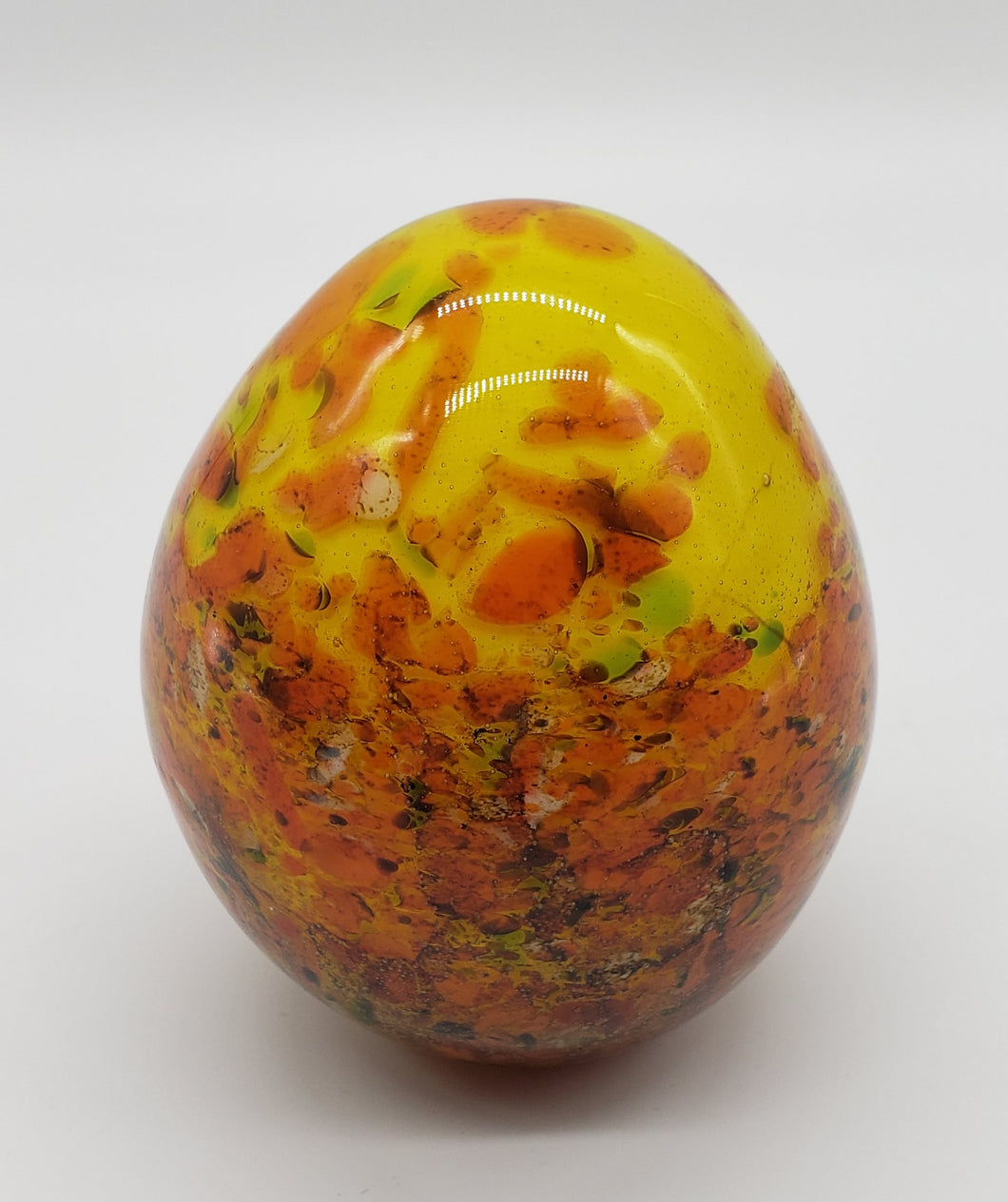 Felina colorful glass egg paperweight