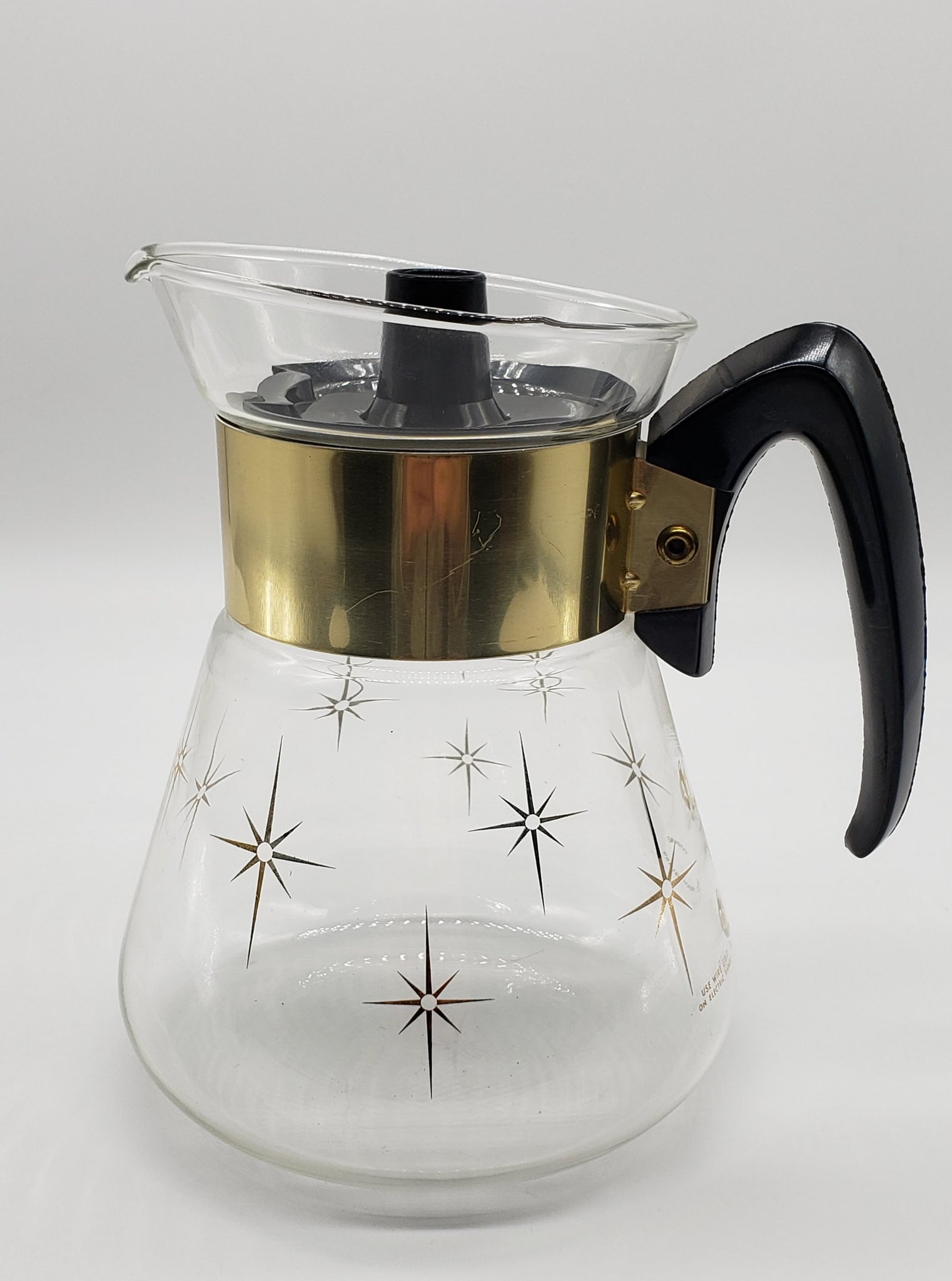 Corning MCM Atomic Starburst Glass Coffee Pot / Carafe (4 cups