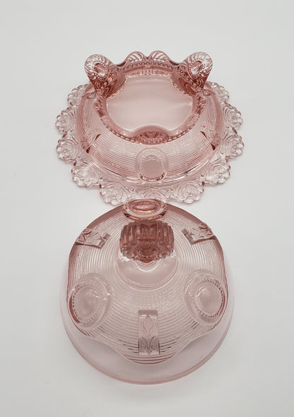 Passion Pink Glass Butterdish