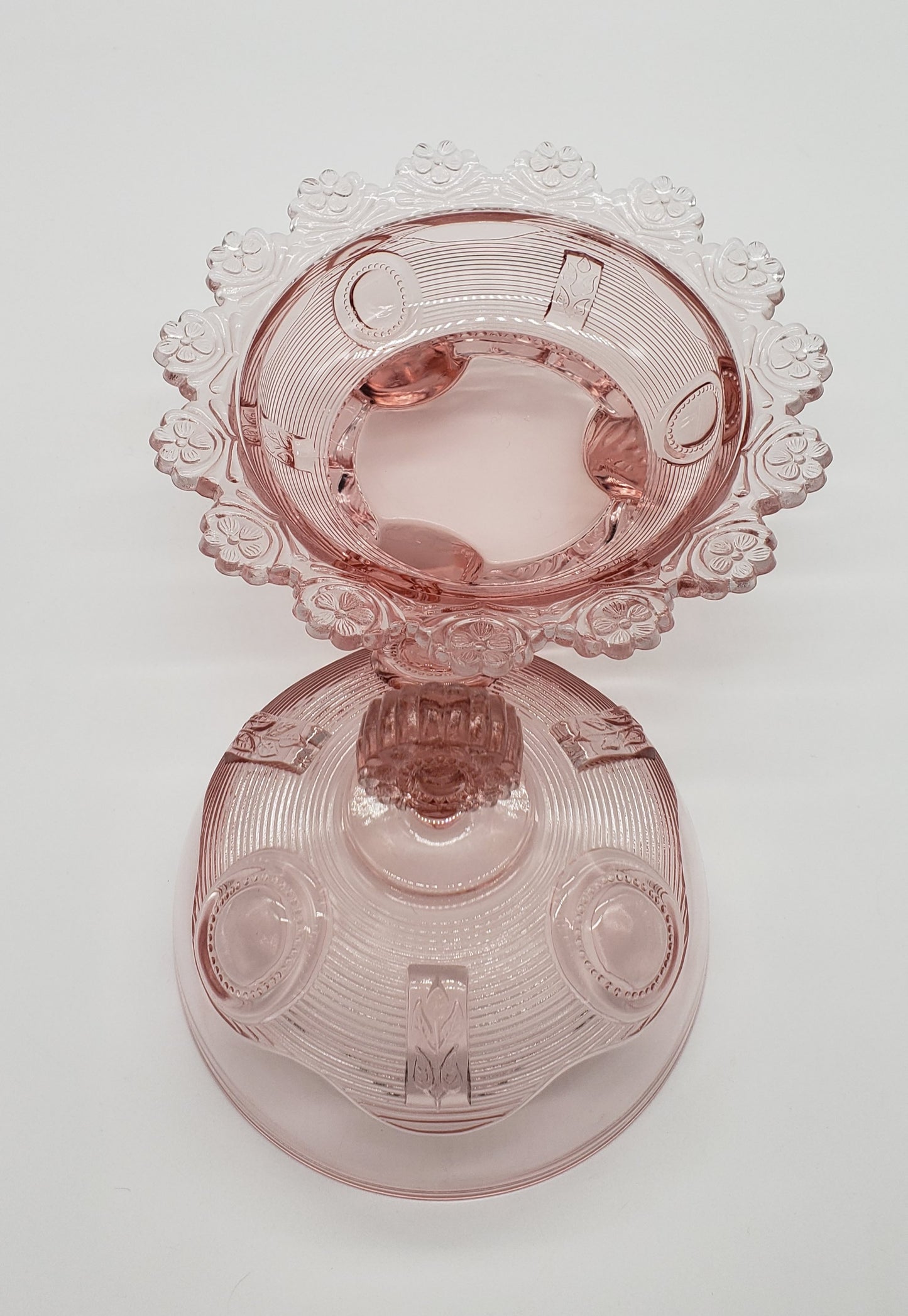 Passion Pink Glass Butterdish