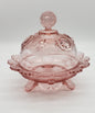 Passion Pink Glass Butterdish