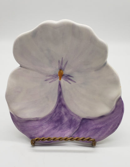 Ernestine Salerno Italian Pansy Dish - Plate