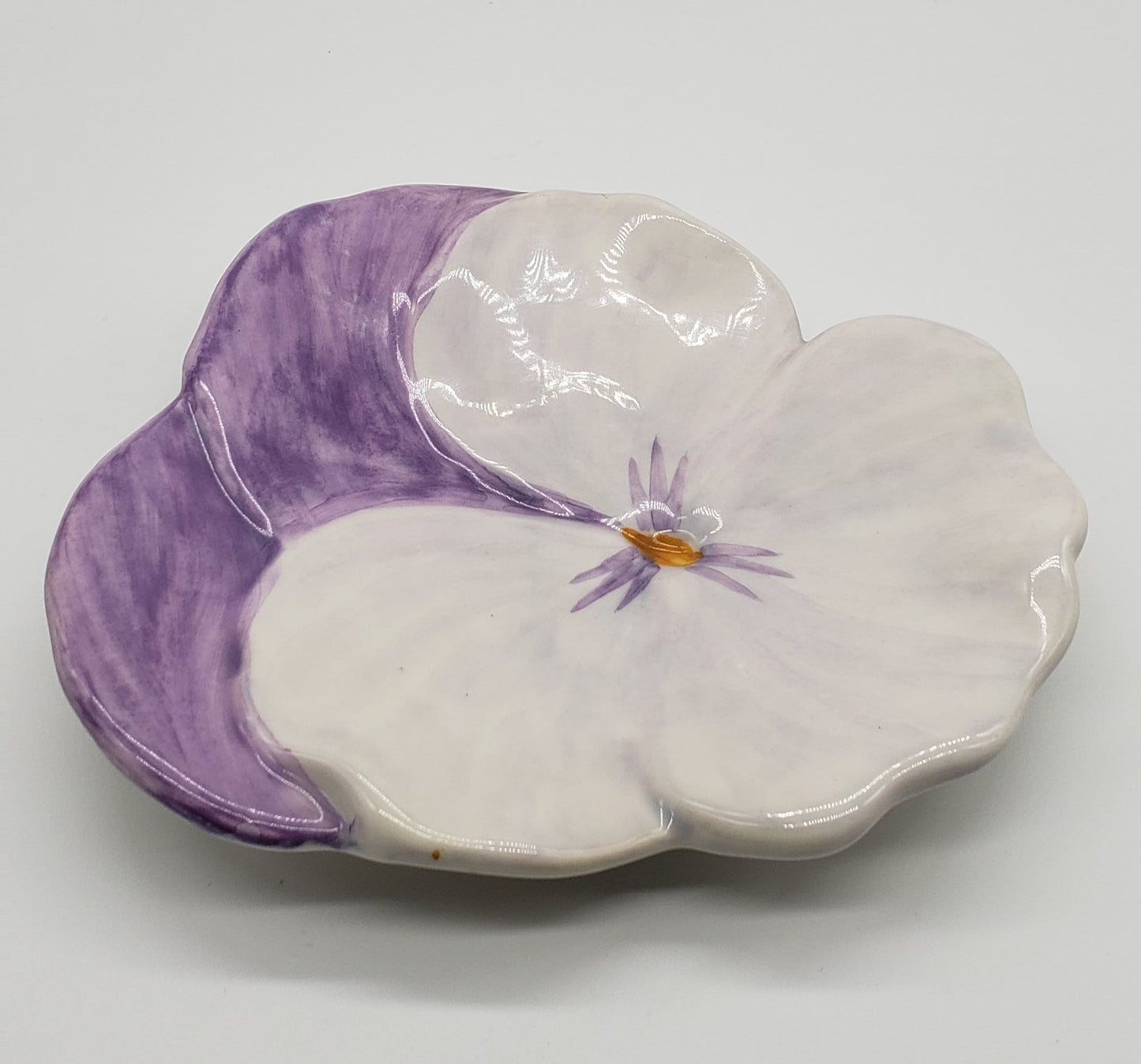 Ernestine Salerno Italian Pansy Dish - Plate