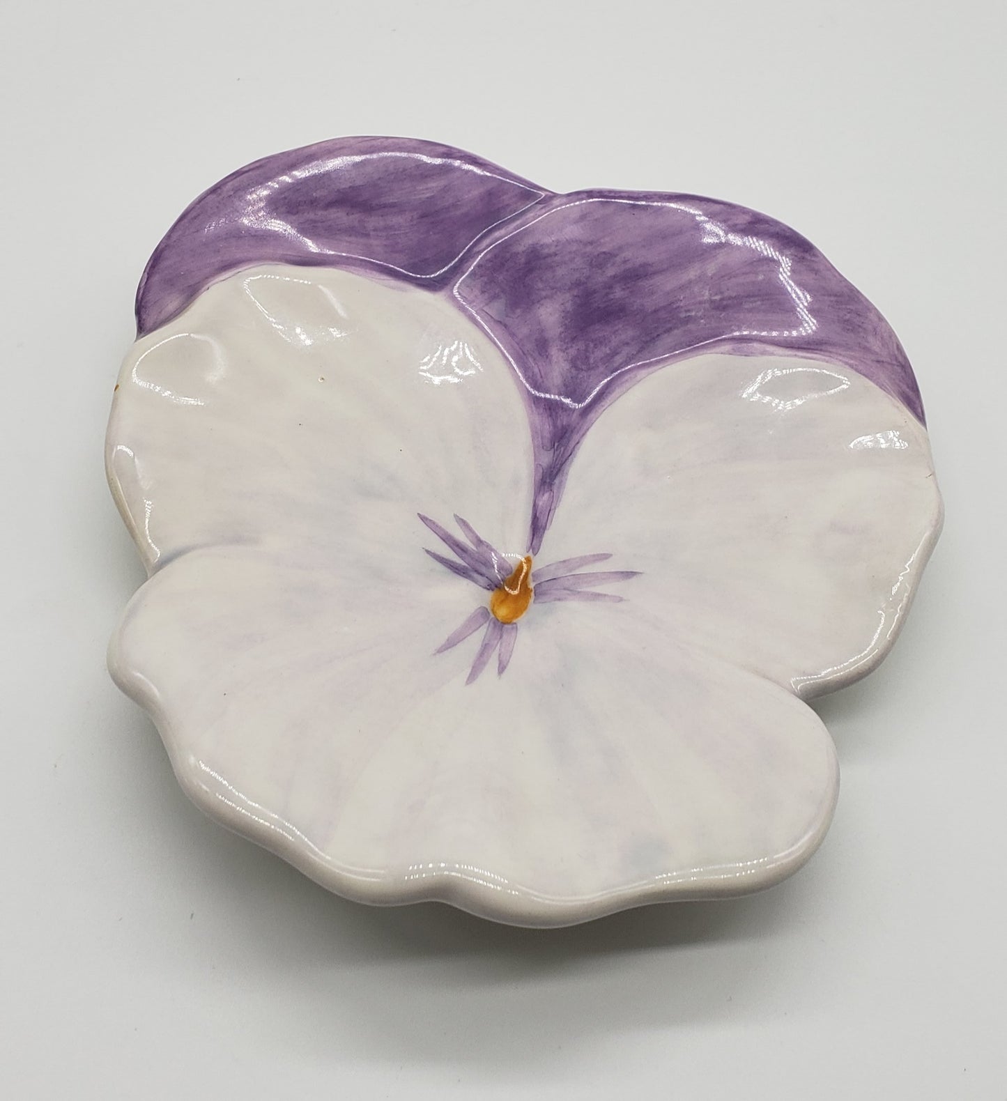 Ernestine Salerno Italian Pansy Dish - Plate