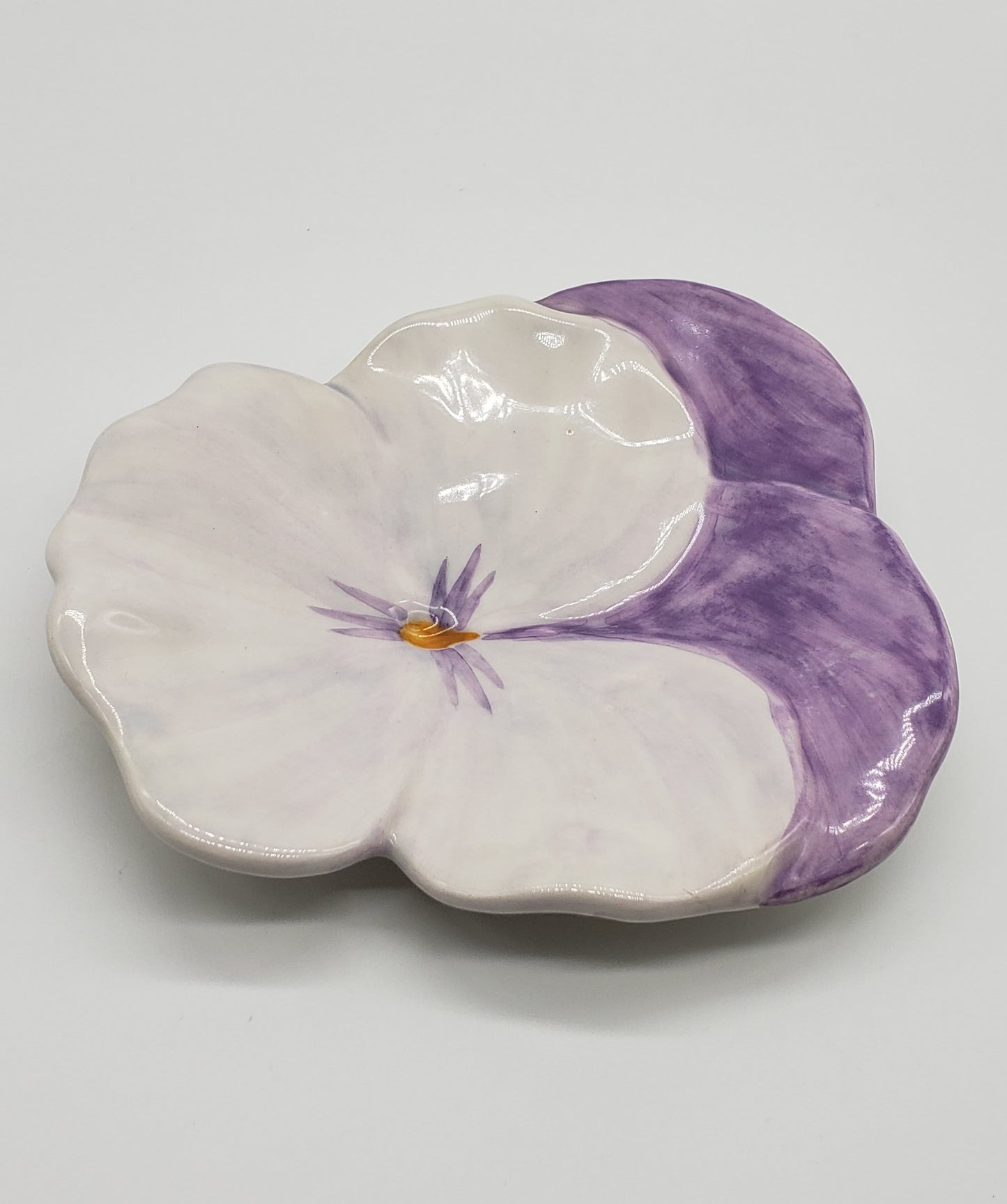 Ernestine Salerno Italian Pansy Dish - Plate